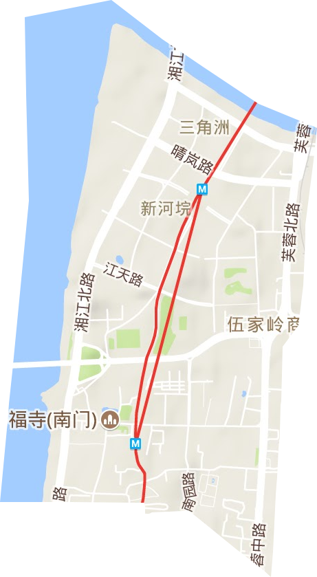 新河街道地形图