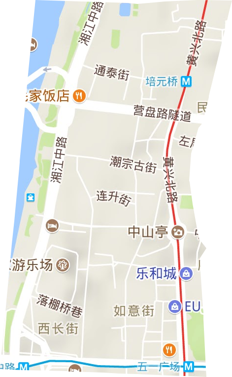 通泰街街道地形图