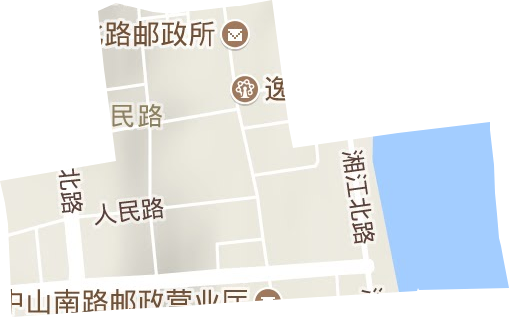 人民路街道地形图