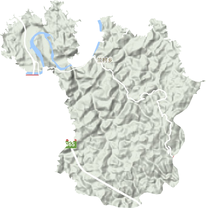 兰村乡地形图