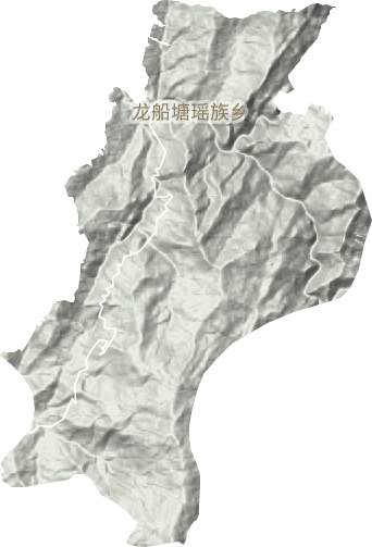 龙船塘瑶族乡地形图
