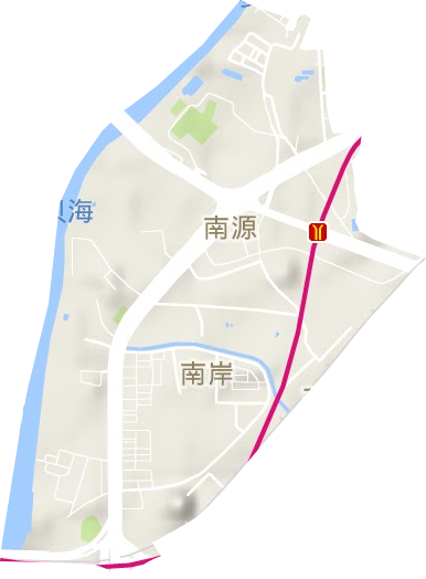 南源街道地形图