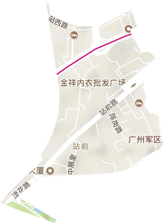 站前街道地形图