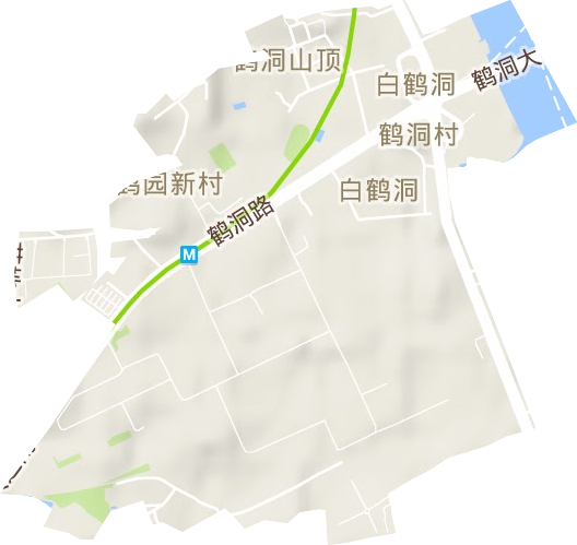 白鹤洞街道地形图