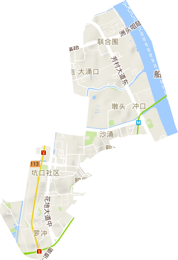 冲口街道地形图