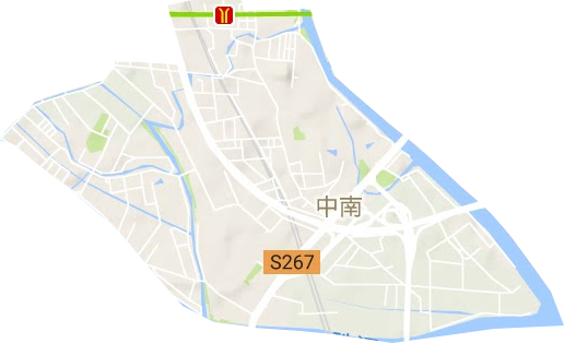 中南街道地形图