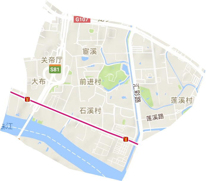 前进街道地形图