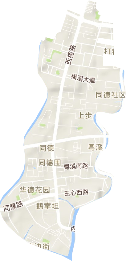 同德街道地形图