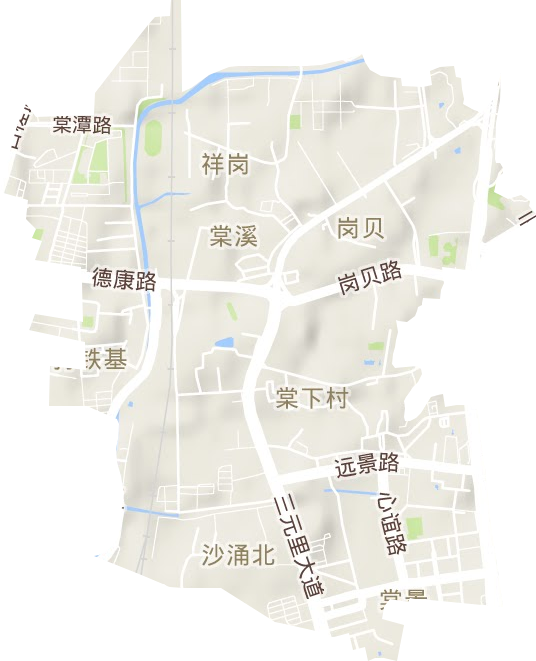 棠景街道地形图