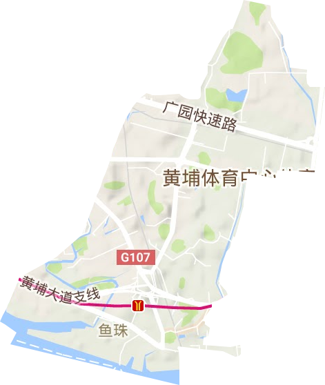 鱼珠街道地形图