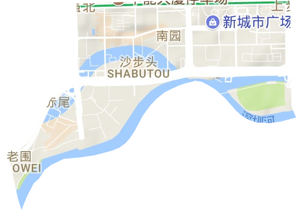 南园街道地形图