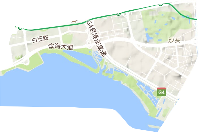 沙头街道地形图