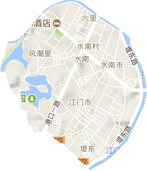 堤东街道地形图