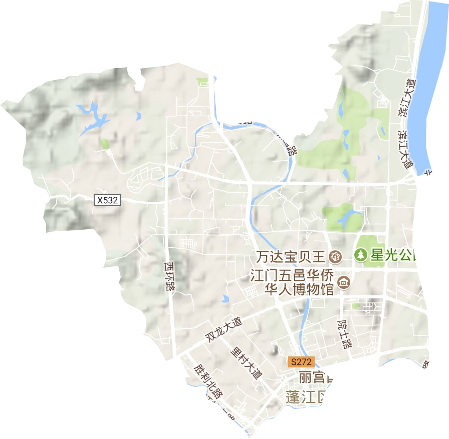 环市街道地形图