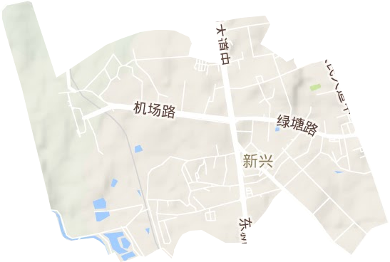 新兴街道地形图