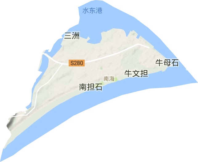 南海街道地形图