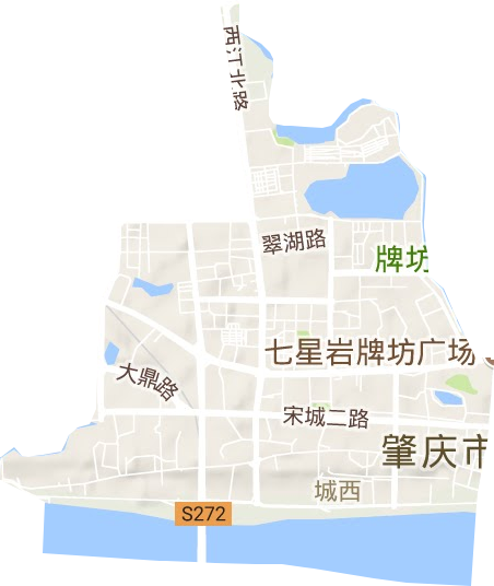 端州区城西街道地形图