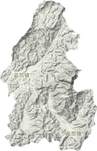 蓝坊镇地形图