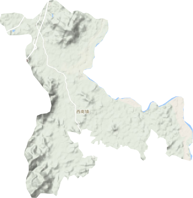 西南镇地形图