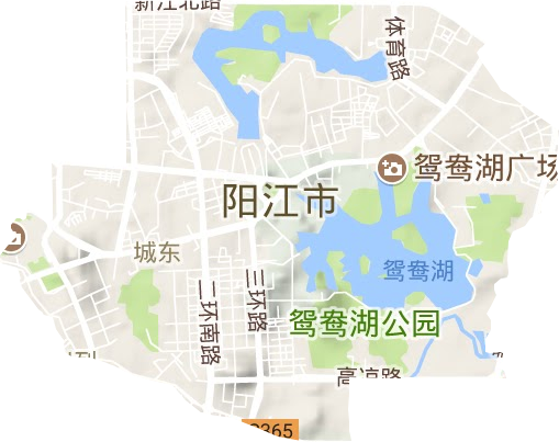 城东街道地形图