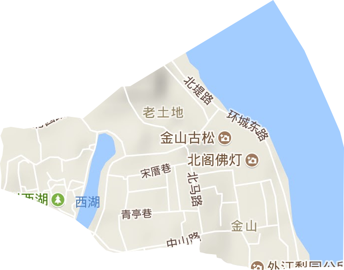 金山街道地形图