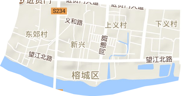 新兴街道地形图