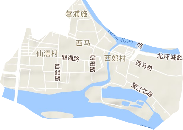 西马街道地形图