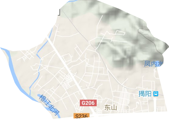 东阳街道地形图