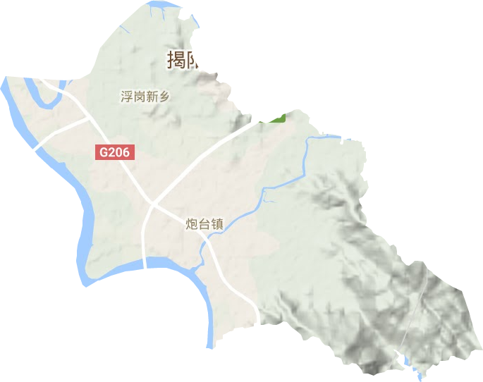 炮台镇地形图