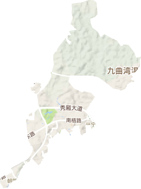 朝阳街道地形图