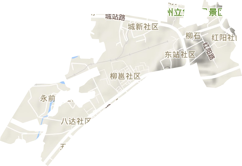 柳石街道地形图