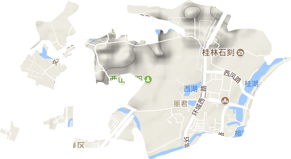 丽君街道地形图