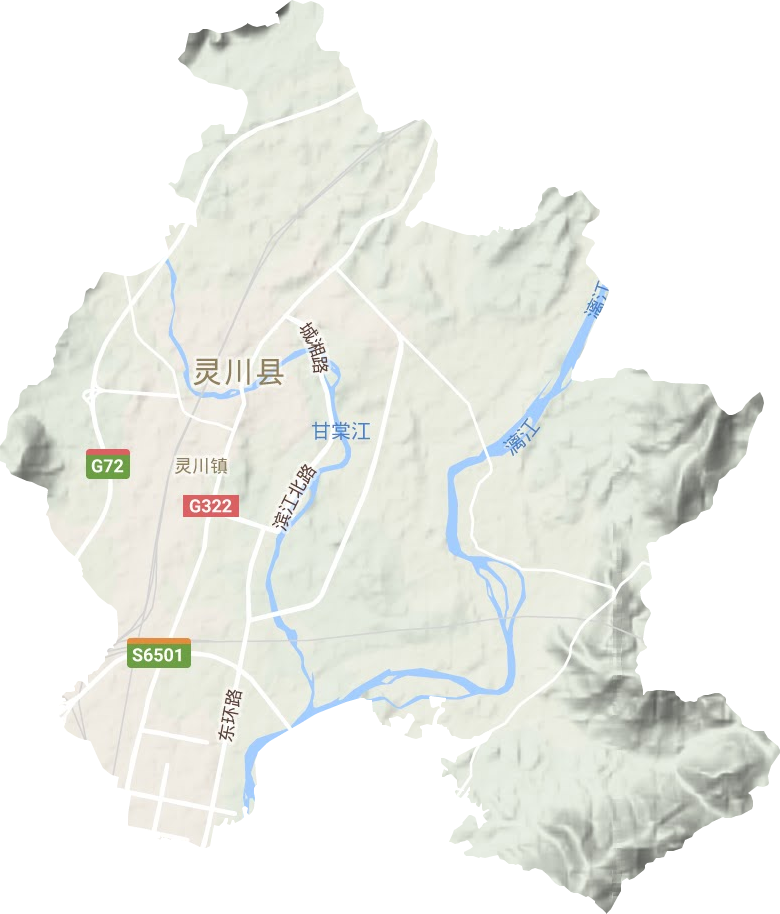 灵川镇地形图