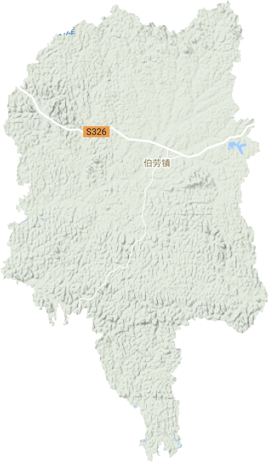 伯劳镇地形图