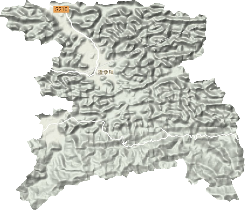 隆桑镇地形图