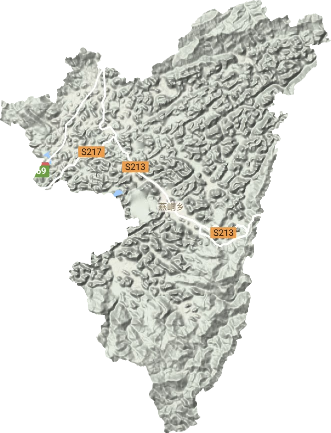 燕峒乡地形图