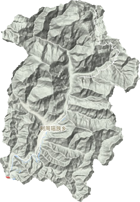 利周瑶族乡地形图