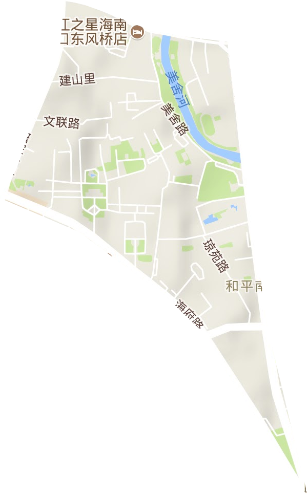 和平南街道地形图