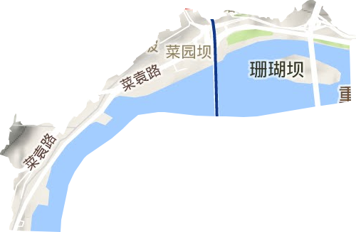 菜园坝街道地形图