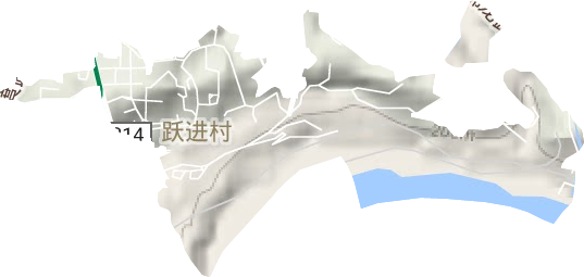 跃进村街道地形图