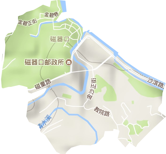 磁器口街道地形图