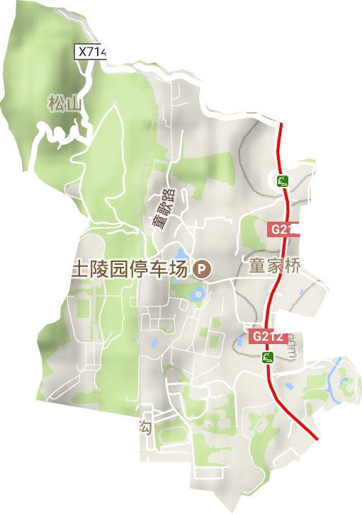 童家桥街道地形图