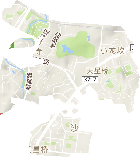 天星桥街道地形图