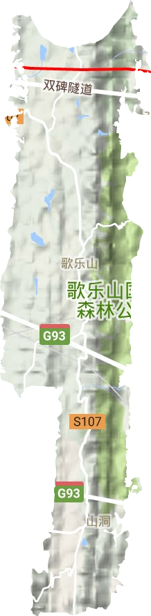 歌乐山镇地形图