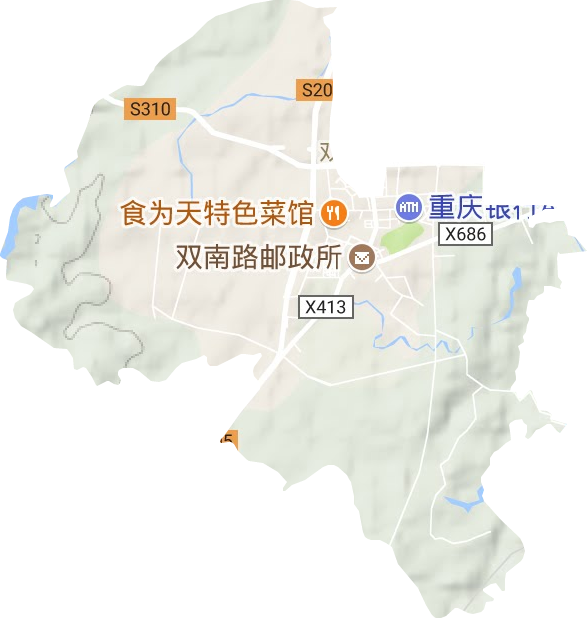 双路镇地形图