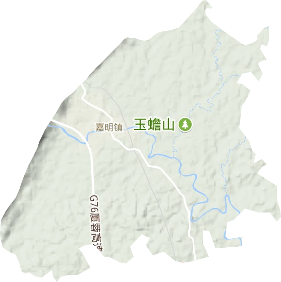 嘉明镇地形图
