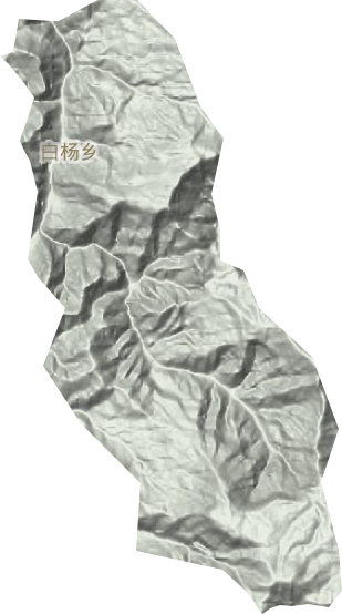 白杨乡地形图