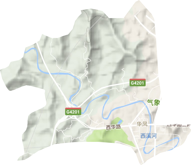 华凤街道地形图