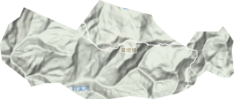 草坝镇地形图