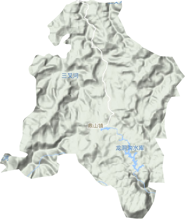 鼎山镇地形图